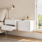 WOLTU 2PCS/Set Modern Bedroom Nightstand Hanging Bedside Table Wall Mounted Bedside Cabinet with Drawer for Living Room