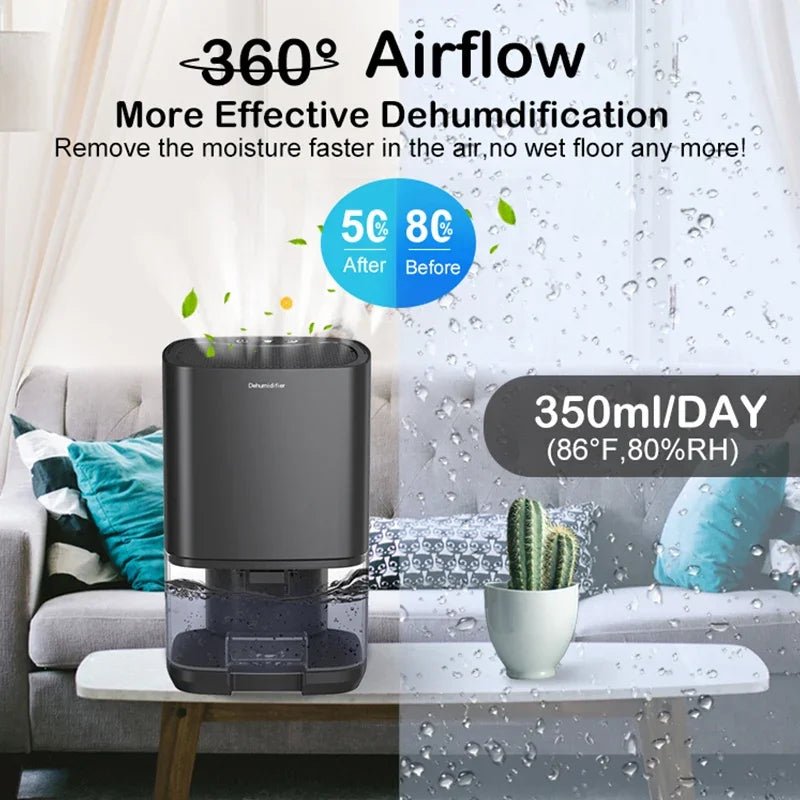 1000ML Portable Air Dehumidifier For Home Mute Moisture Absorbers