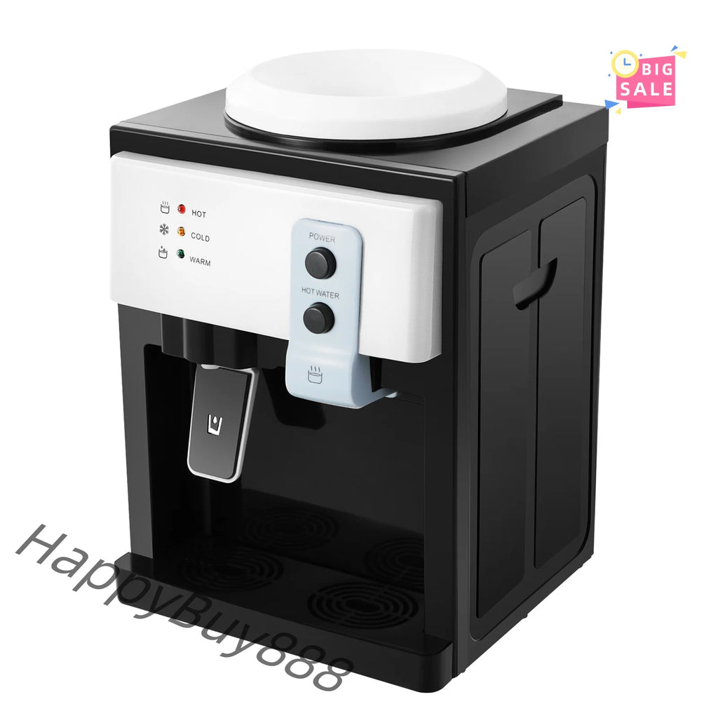 Water Cooler Dispenser Countertop Hot/Cold Drinking Machine Electric Hot Cold Water Dispenser for Home Office Use White