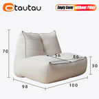 OTAUTAU Bean Bag Lounger Cover Without Filler Floor Seat Beanbag Sofa Bed Ottoman Pouf Footrest Stool SF196