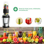 BioloMix 700W Compact Kitchen Blender 3-in-1 Juicer Food Processor and Dry Grinder Perfect for Making Fresh Juices Dips