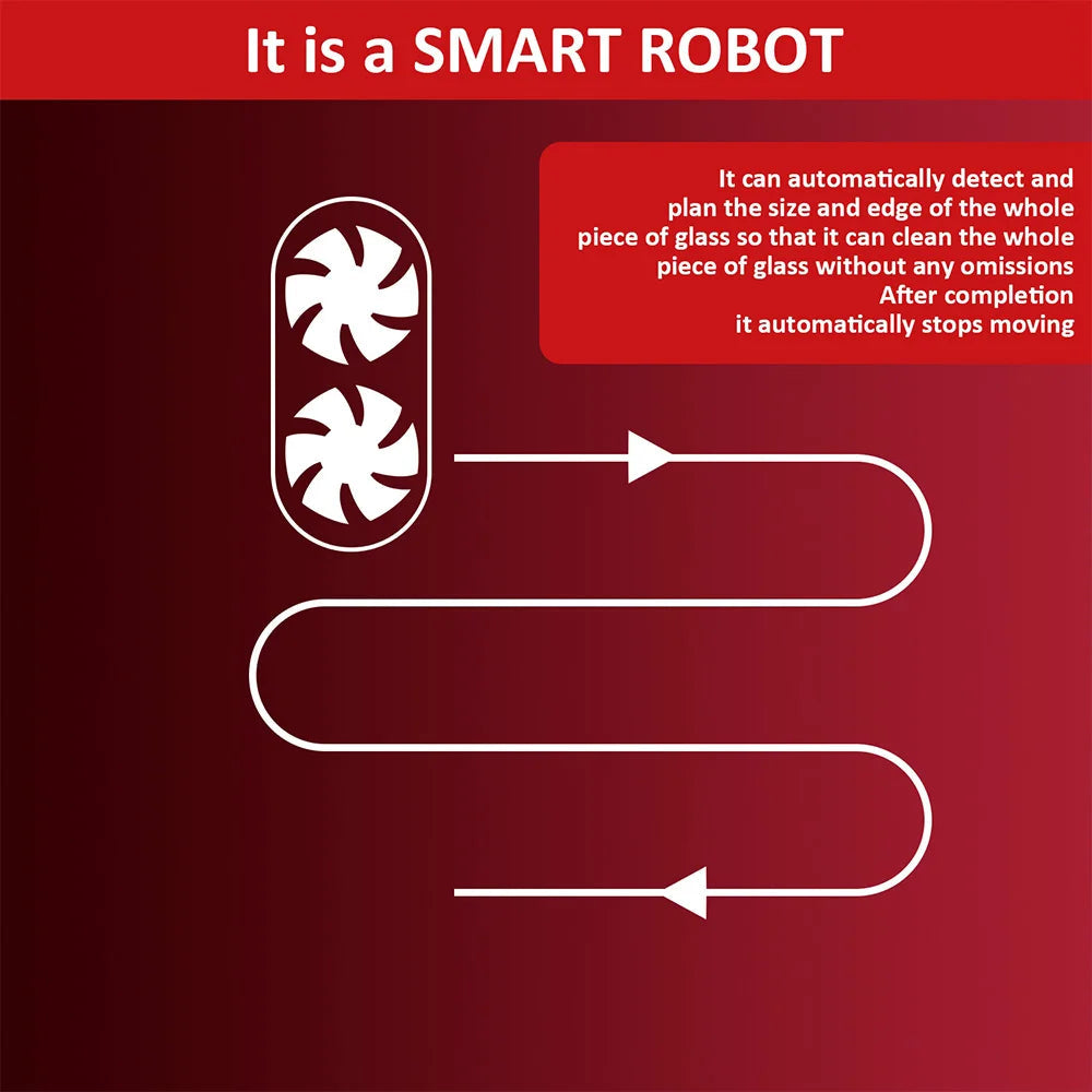 6000Pa Household window robot vacuum cleaner automatic water spray cleaning remote control electric window wiper glass wiper