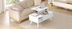 WOLTU Height-Adjustable Coffee Table Living Room Table with Hidden Storage Lifting Board Folding Table for Side Sofa Decor Home