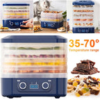 Fruit Jerky Maker 220V Temperature Adjustable 0-70 Degree Meat Food Dehydrator Machine for Fruits Meat Vegetables Candy & Snacks