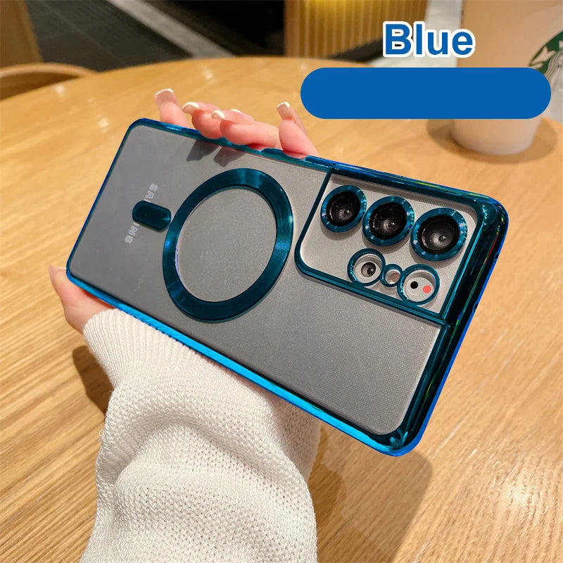Magsafe Magnet Cover Case Samsung S21 S23 Fe S22 Plus S24 Ultra 10H 5K - Motionshop