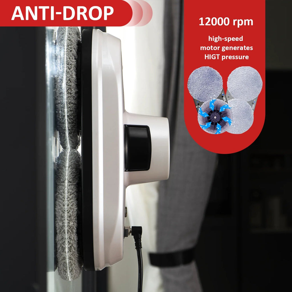 6000Pa Household window robot vacuum cleaner automatic water spray cleaning remote control electric window wiper glass wiper