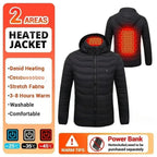 Men Winter USB Electric Heated Coat Functional Self Heating Clothes