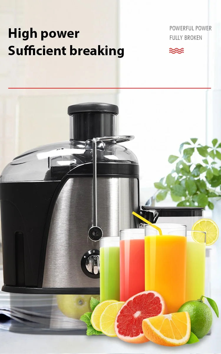 Heavy-Duty Juicer Machine Juicer With 3-Inch Big Mouth For Whole Fruits And Vegetables Juice Centrifuge with 2 Speed Settings