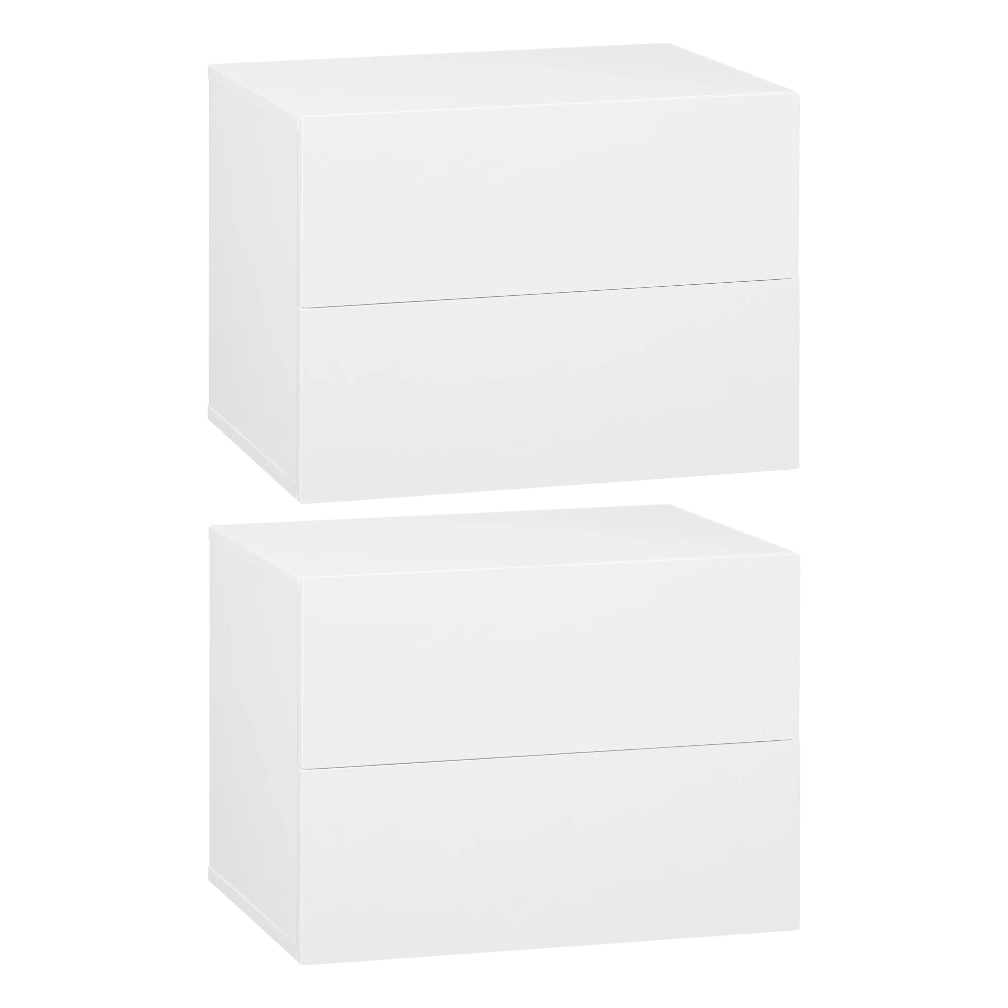 WOLTU 2PCS/Set Modern Bedroom Nightstand Hanging Bedside Table Wall Mounted Bedside Cabinet with Drawer for Living Room