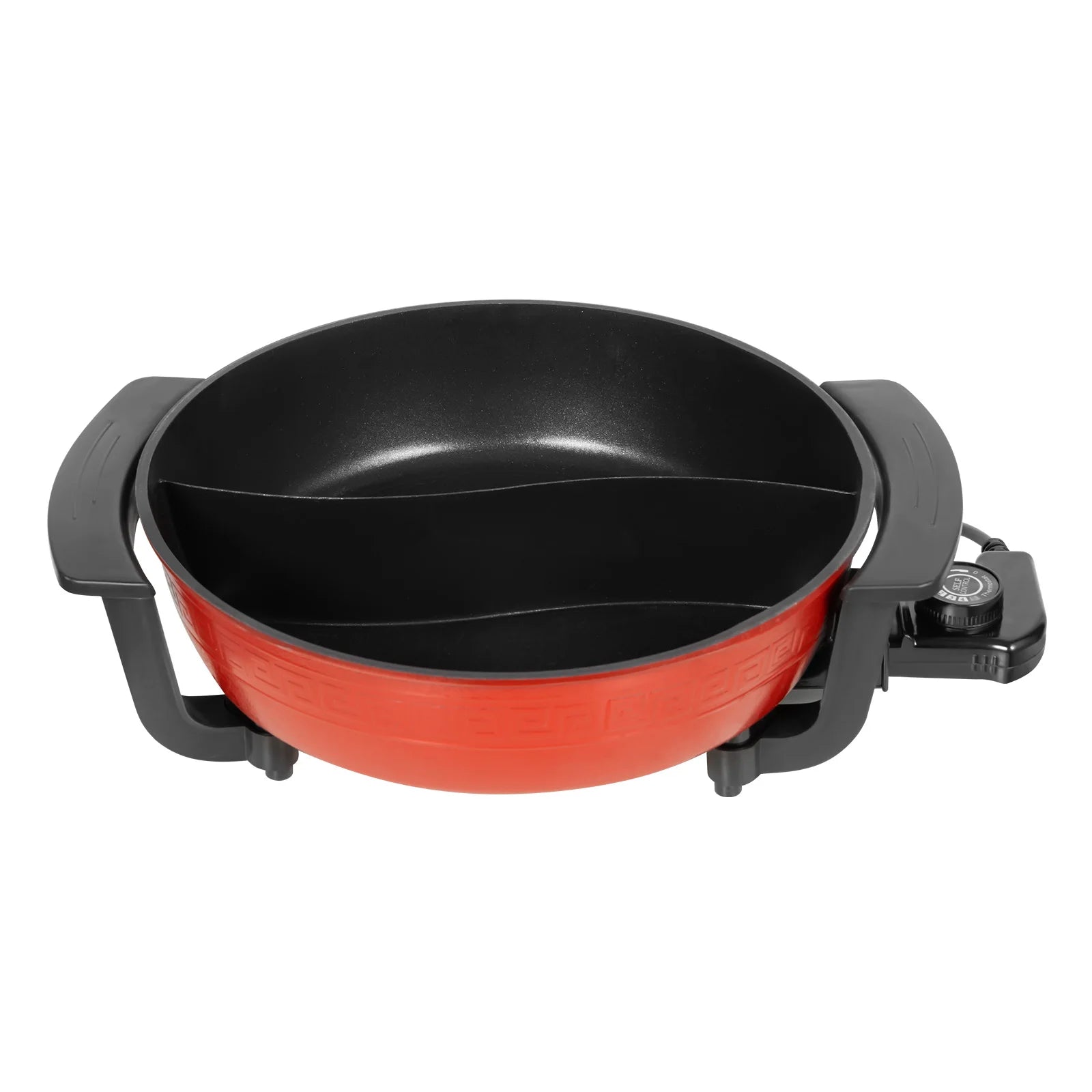 1360W Electric Hot Pot w/ 5 Temp Settings 6L Non-Stick Coating Large Capacity Skillet