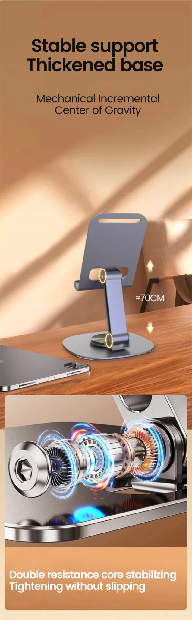 Rotating Cell Phone Holder Support Desktop Stand For iPad Samsung iPhone 15 14 13 Mobile Mount