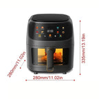 12L Air Fryer 2800W Stainless Steel Visible Large Capacity With Touch Screen