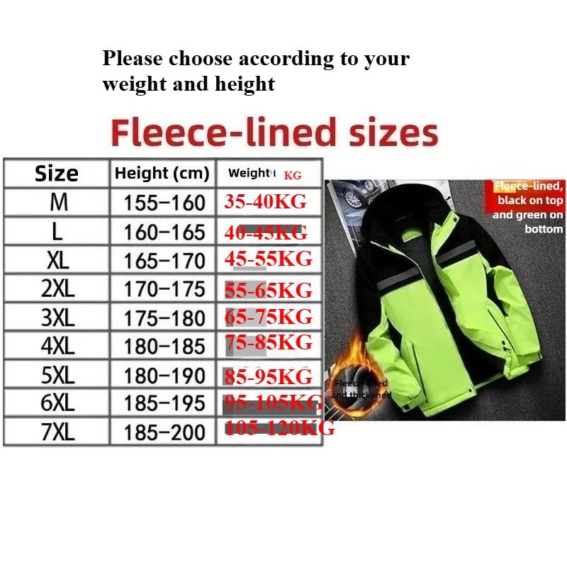 Winter Jacket, Waterproof Windproof Reflective Thermal Coat with Fleece Lining