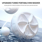 Mini Washing Machine Portable USB Rotating Turbo Fruit Ultrasonic Dishwasher For Clothes Home Kitchen Travel Remote Control