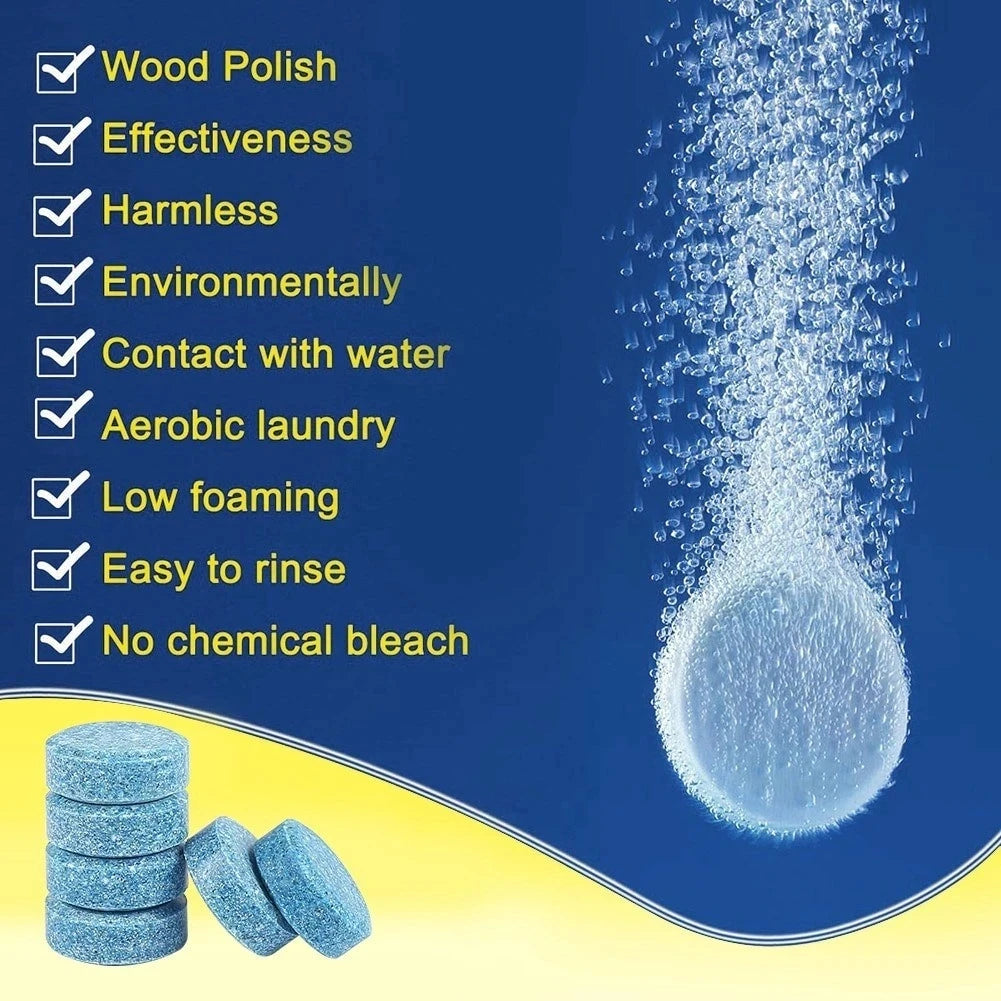 Effervescent Car Glass Cleaner – Solid Windshield Tablets - Motionshop