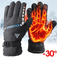 Winter Gloves Men Outdoor Waterproof Warm Mitten Gloves Unisex