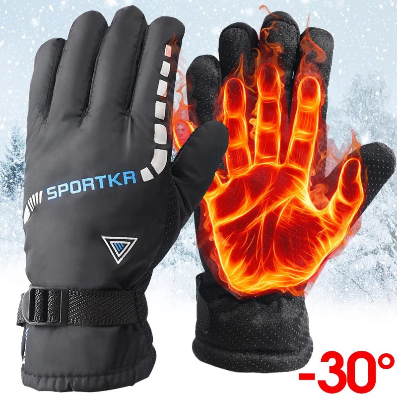 Winter Gloves Men Outdoor Waterproof Warm Mitten Gloves Unisex