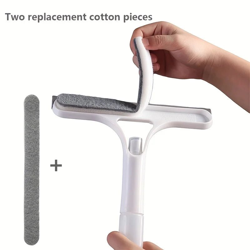 3-in-1 Glass Cleaning Tool for Home Bathroom Mirror and Windows, Water Wiper Squeegee for Shower and Glass Surfaces