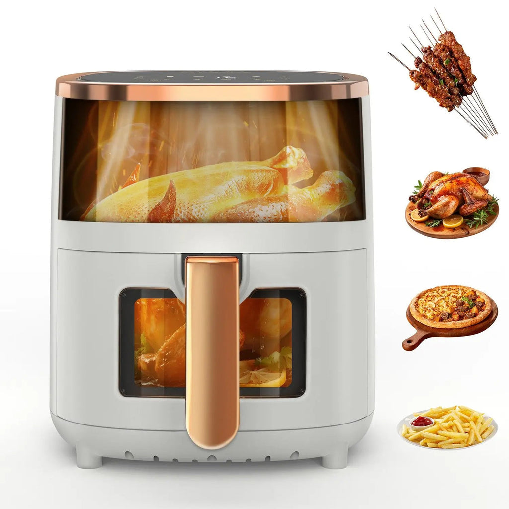 1800W 6L Multi-Functional Air Fryer with Viewing Window, 8 Cooking Functions &Digital Display & Timer Function