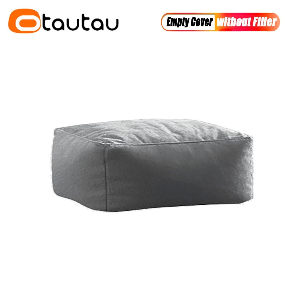 OTAUTAU Bean Bag Lounger Cover Without Filler Floor Seat Beanbag Sofa Bed Ottoman Pouf Footrest Stool SF196