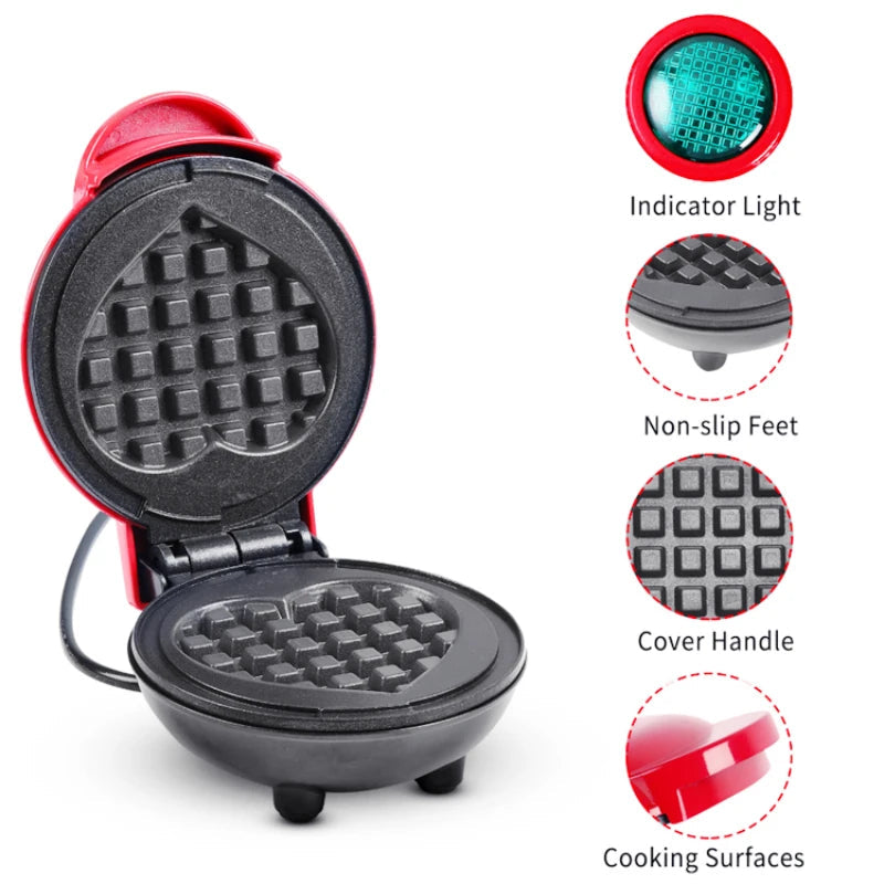 Electric Waffle Machine Portable Home Breakfast Machine Waffle Maker