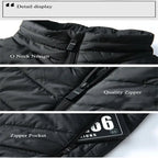 21 Areas Electric Usb Heater Tactical Vest Jacket Man Thermal Vest Body Warmer Coat 6XL