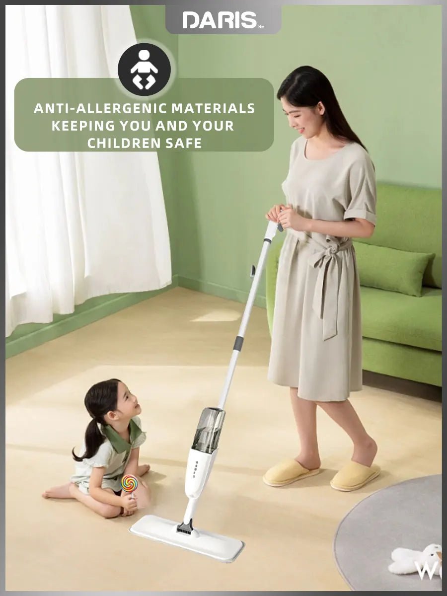 Spray Mop With Reusable Microfibers Pads 360° Rotation Floor Cleaning Mop 500ML Big Capacity Square Triangle Bottle