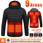 USB Self Heated Jacket Clothing Winter Ski Camping Heated Down Jacket