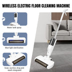3-in-1 Cordless Floor Cleaning Machine - Electric Scrubber Vacuum Mop with Blue Light Sterilization for Home Kitchen Bathroom