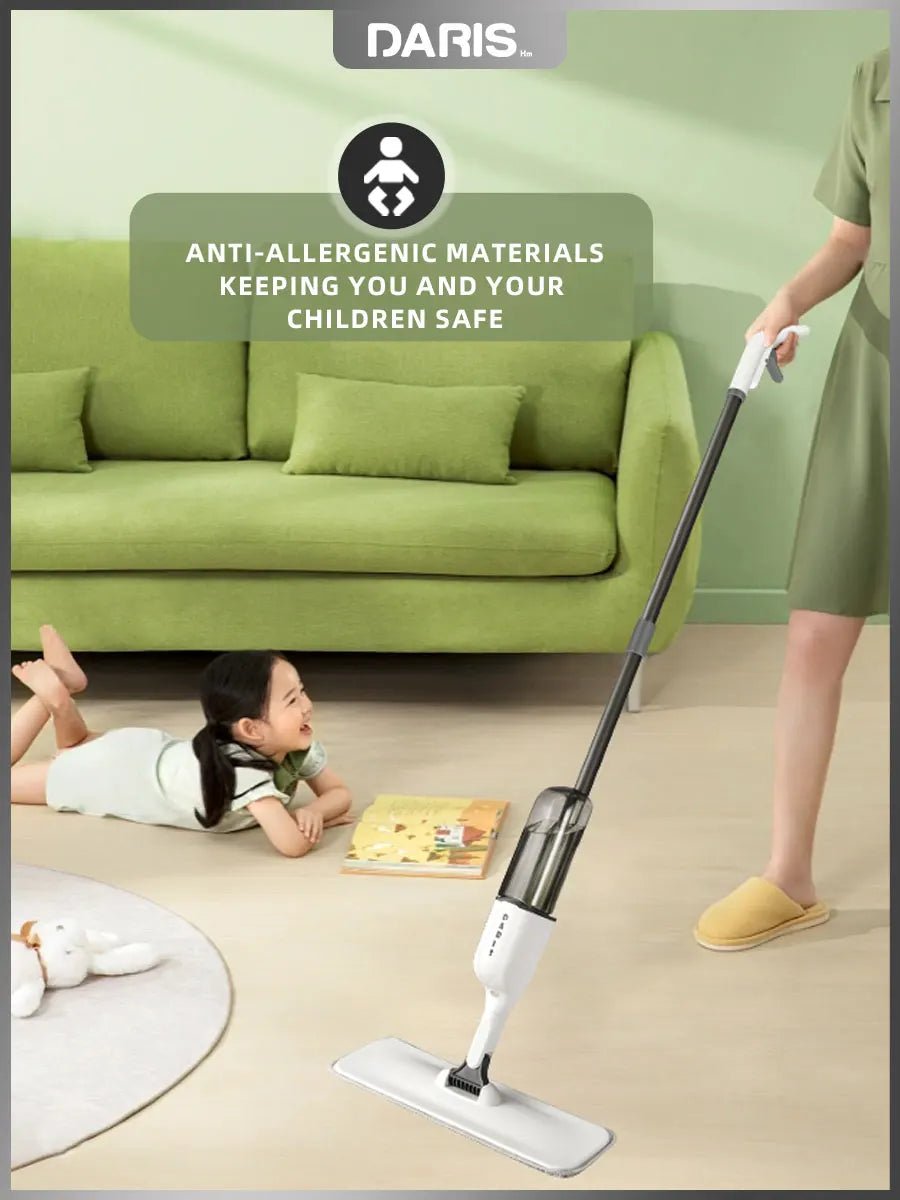 Spray Mop With Reusable Microfibers Pads 360° Rotation Floor Cleaning Mop 500ML Big Capacity Square Triangle Bottle