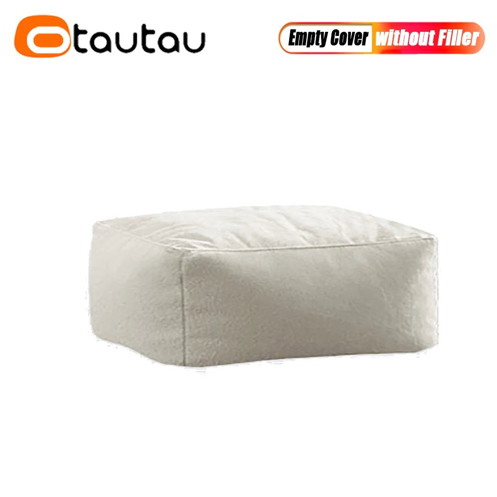 OTAUTAU Bean Bag Lounger Cover Without Filler Floor Seat Beanbag Sofa Bed Ottoman Pouf Footrest Stool SF196