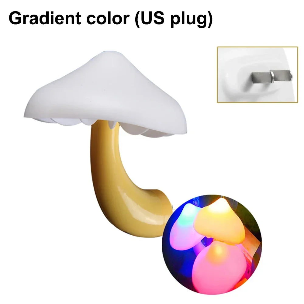 Mini-LED-Nachtlichter: Pilzform, automatischer Sensor