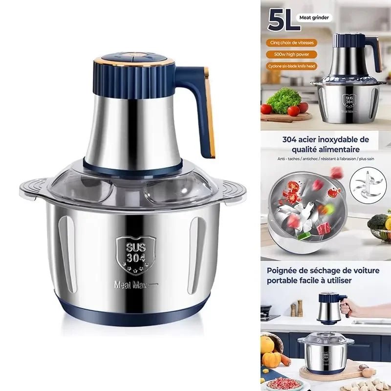 Kitchen Household Electric Meat Grinder Stainless Steel Multi-function