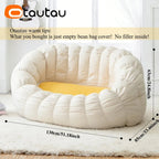 OTAUTAU Bean Bag Cover 2-seat Cotton Corner Nest Pouf Chaise Lounge Beanbag Cover SF613【No Filler!Please Buy Filler Yourself!】