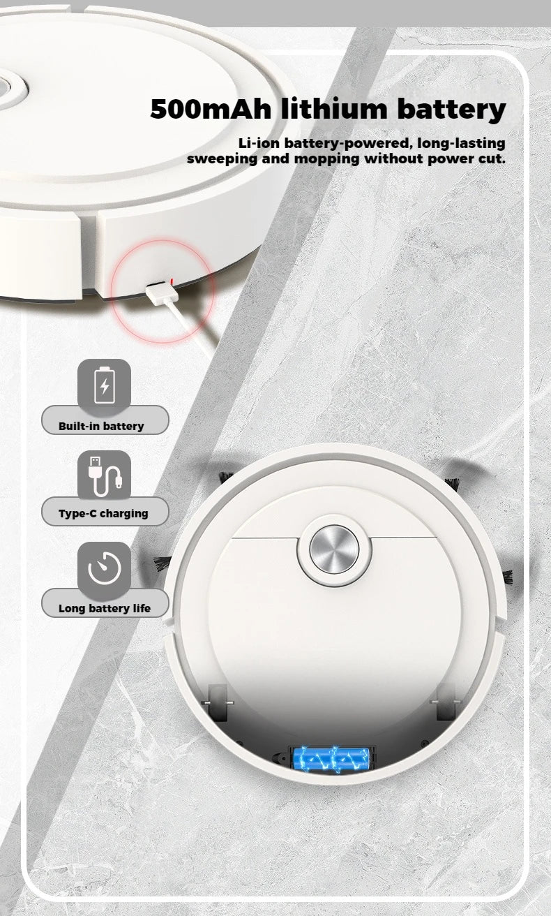 Robot Vacuum, Sweeping and Mopping Integrate, Fully Automatic Mini Intelligent Vacuum Cleaner - Household Cleaning
