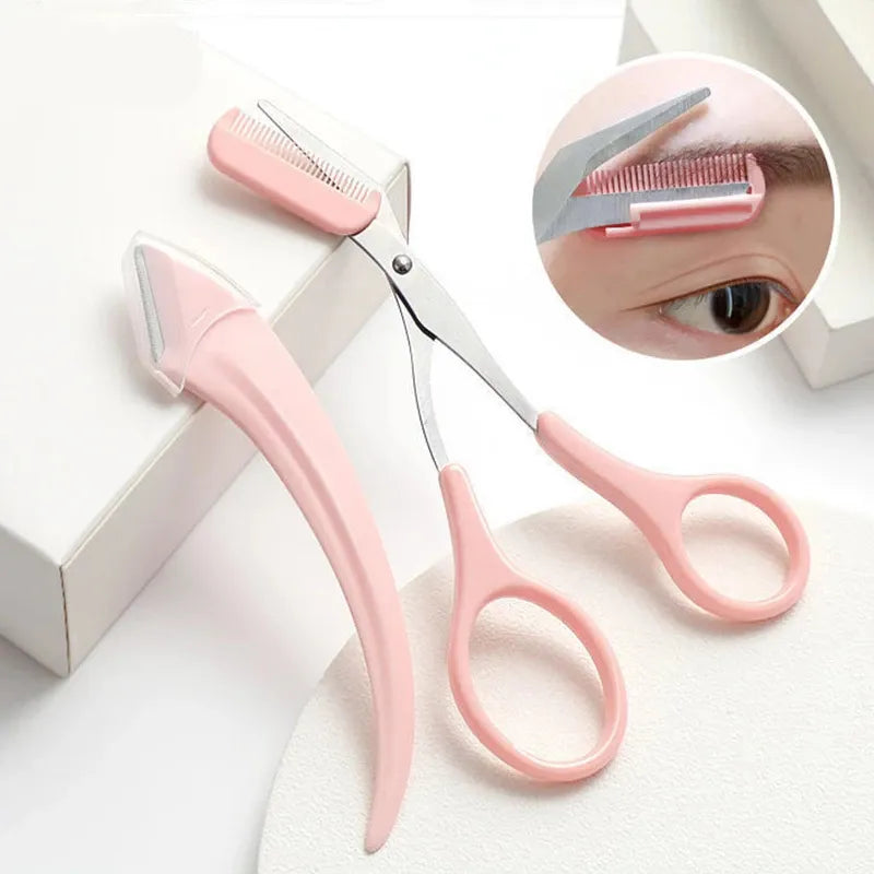 Eyebrow Razor & Scissor Set – Precision Trimming for Women - Motionshop