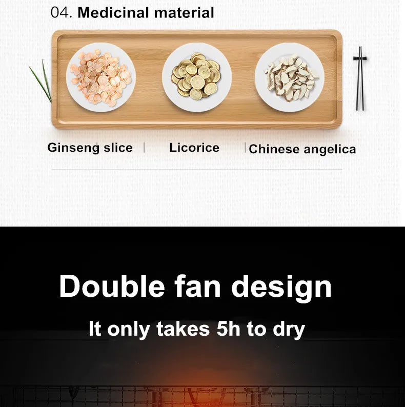 220V 110V Dry Fruit Machine Food Dehydration Dryer Fruit Dryer Commercial Stainless Steel Food Dryer Dried Vegetables Pet Snacks Motionshop