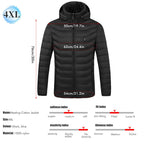 Heating Jackets Smart Thermostat Pure Color Hooded Heated Clothing Women Sportswear Heated Coat USB Heating Jacket For Camping