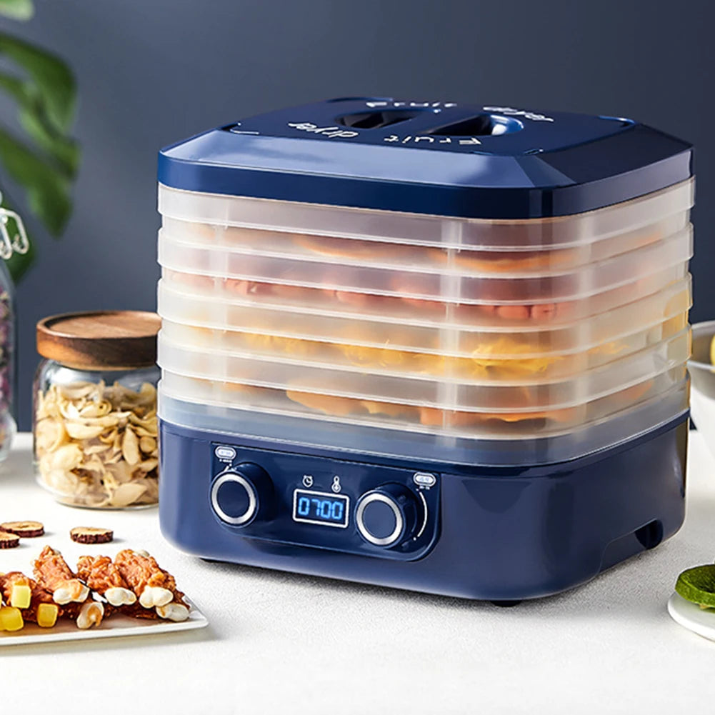 Fruit Jerky Maker 220V Temperature Adjustable 0-70 Degree Meat Food Dehydrator Machine for Fruits Meat Vegetables Candy & Snacks