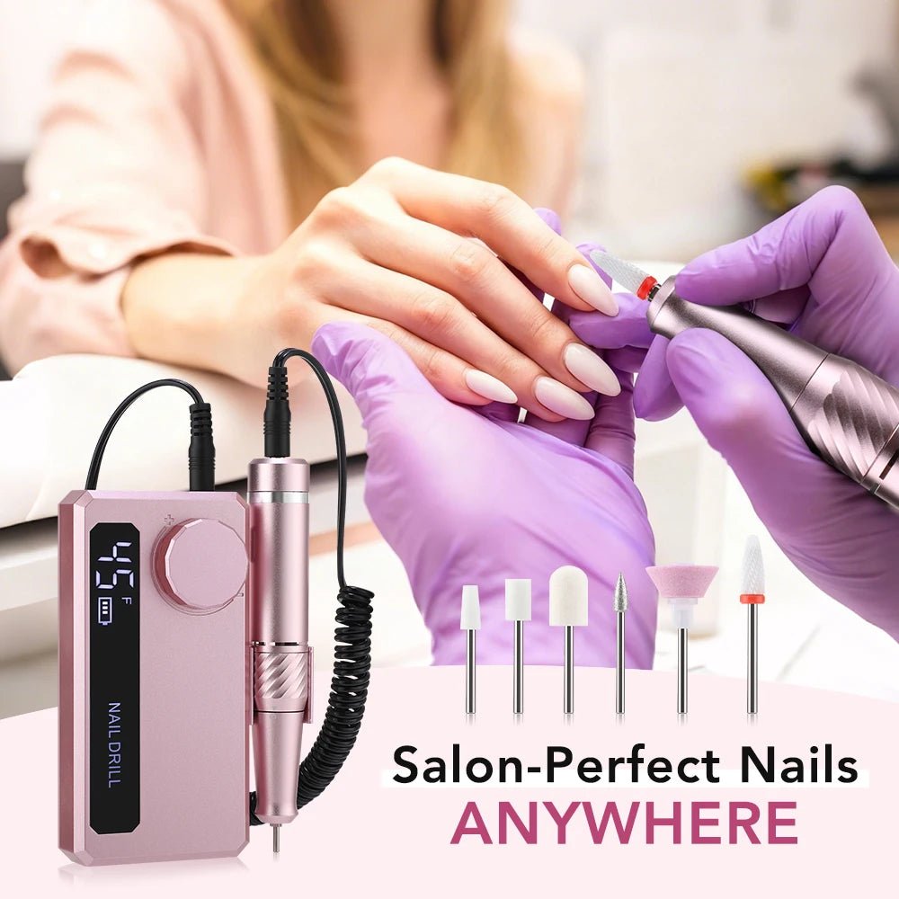 45000RPM Professional Electric Nail Drill Machine Low Noise Rechargeable Nail File Nails Accessories Gel Nail Polish Sander