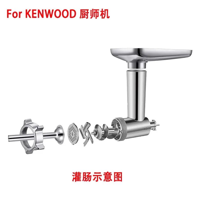 Stand Mixer Attachment Food Grinder Set Kitchen Grinding Tools for Kenwood Chef / Chef XL, KVC, KVL, kMix,also fit SMEG