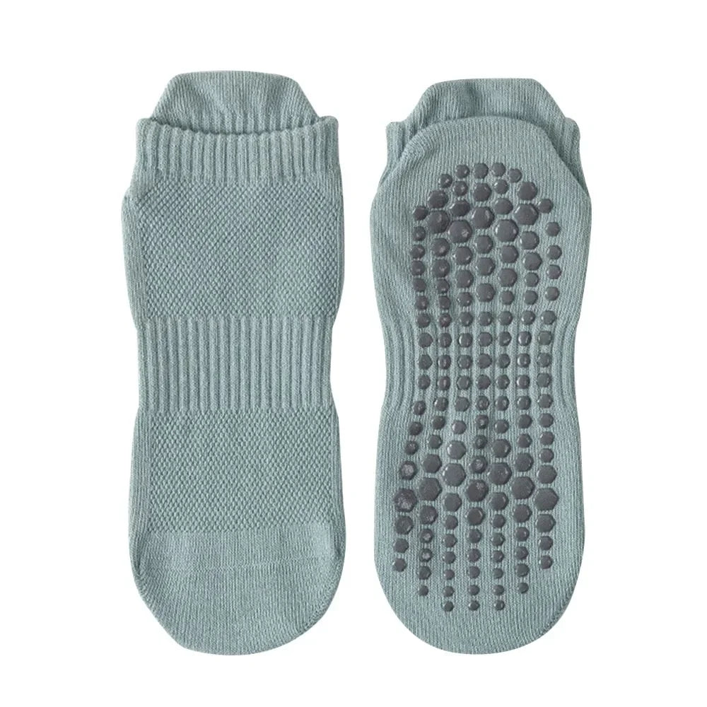Yoga slipper Socks Men Cotton Thin Silicone Non-slip Grip Pilates Low-ankle Sock