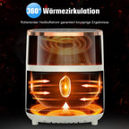 1800W 6L Multi-Functional Air Fryer with Viewing Window, 8 Cooking Functions &Digital Display & Timer Function