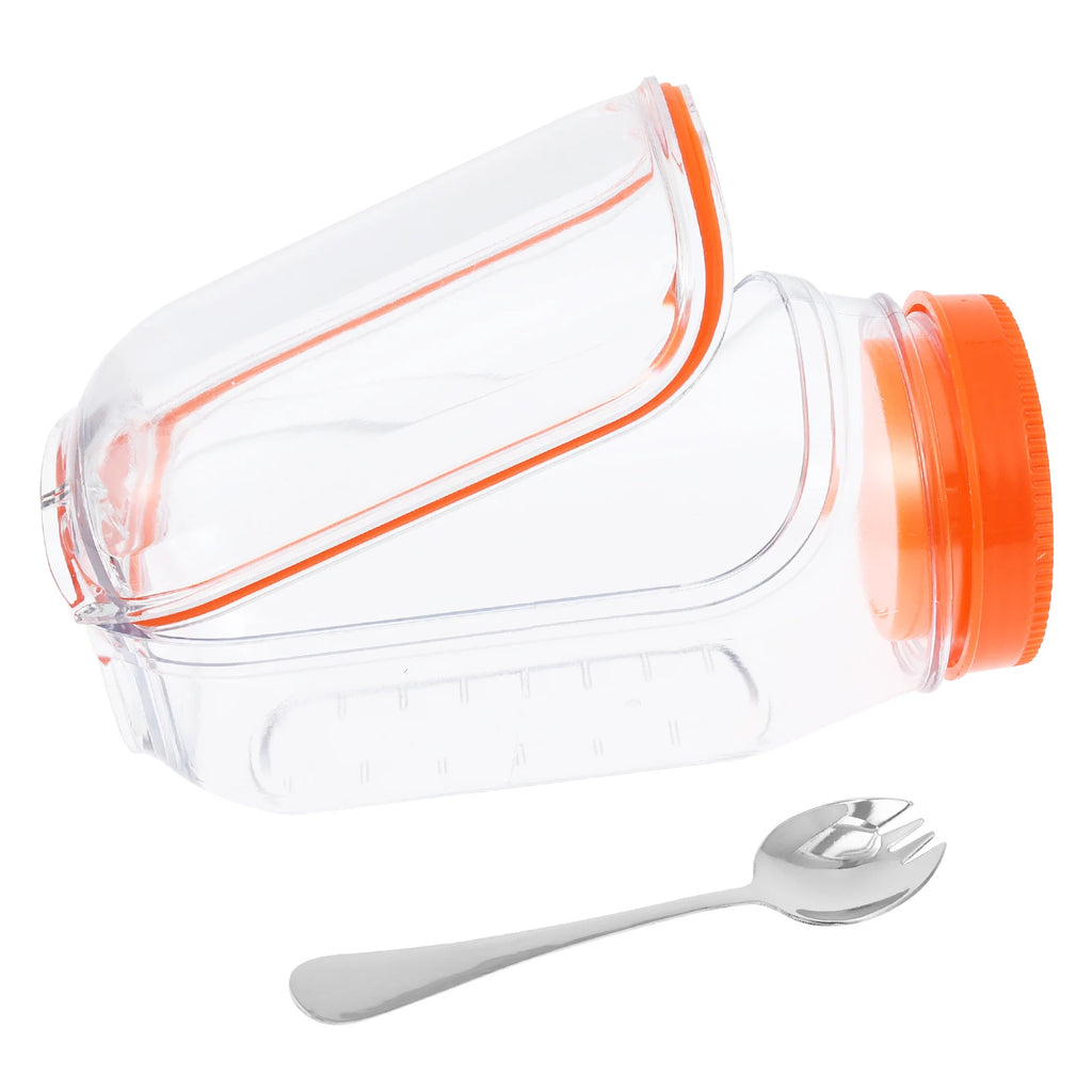 Salad Jar with Side Opening Leakproof Fruit Salad Container Mason Jar Salad Container for Lunch Work Travel & Outdoor