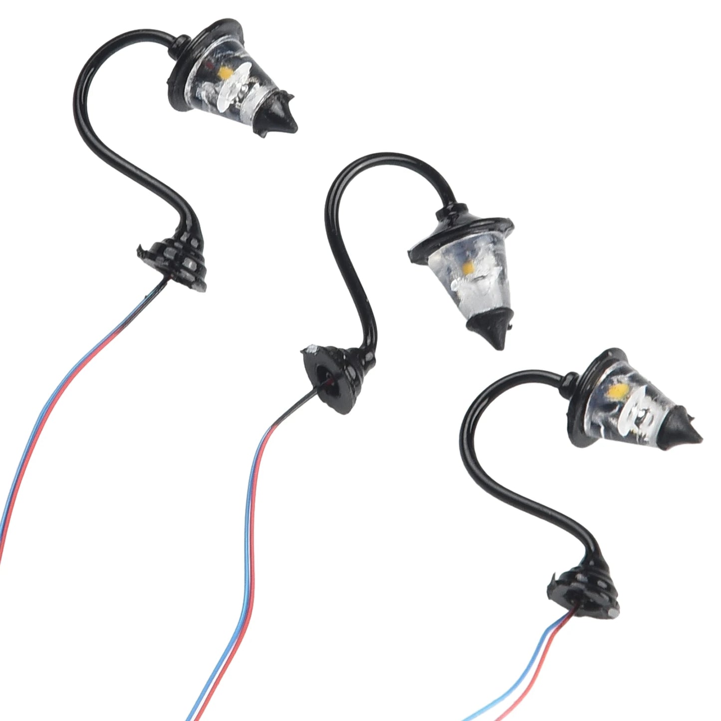 10 Stück Wandlampen LED Straßenlampen 1:87 HO