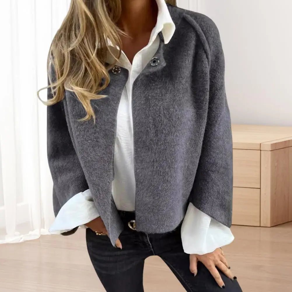 Women's Fleece Cardigan with Windproof Technology - Stylish Outdoor Coat