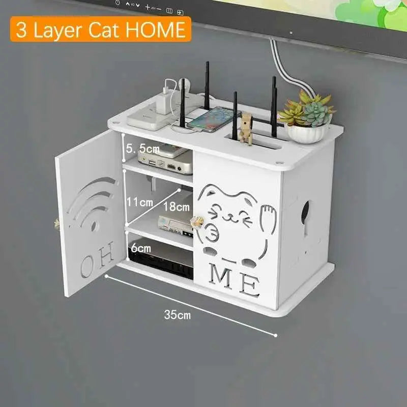 Wireless Wifi Router Shelf And Storage Box