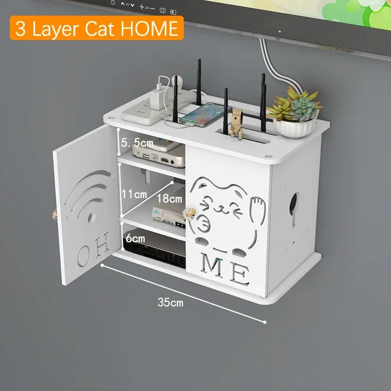 Wireless Wifi Router Shelf And Storage Box - Motionshop