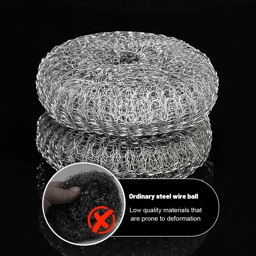 Steel Wire Ball Pot Brush Kitchen Pan Dishes Cleaning Brush