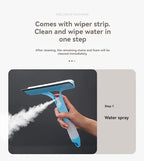 3-in-1 Glass Cleaning Tool for Home Bathroom Mirror and Windows, Water Wiper Squeegee for Shower and Glass Surfaces